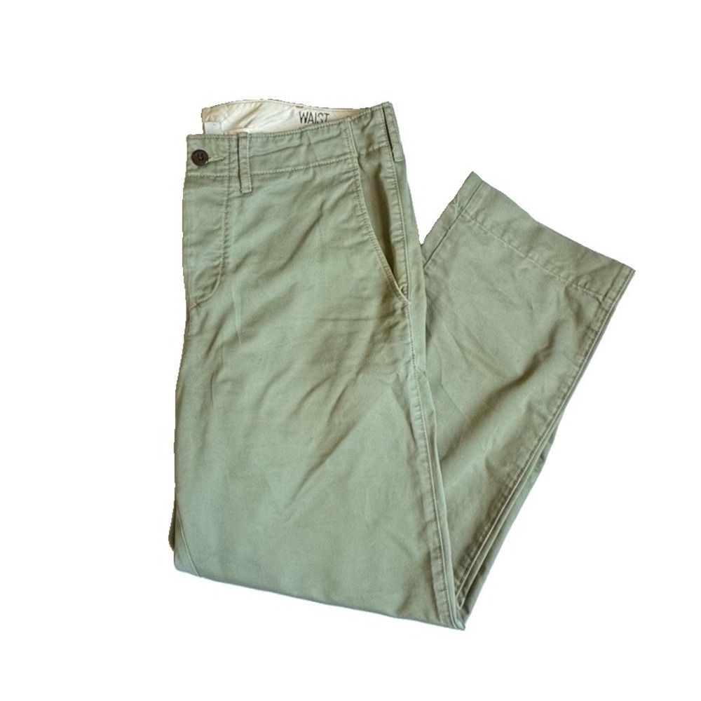Wallace & Barnes Mens Pants 30x30 Military Officers Chino Field Trousers Green